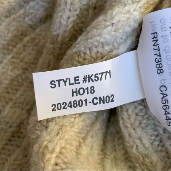 Madewell Ruffle-Cuff Pullover Sweater Oatmeal Size XS - Picture 10 of 11